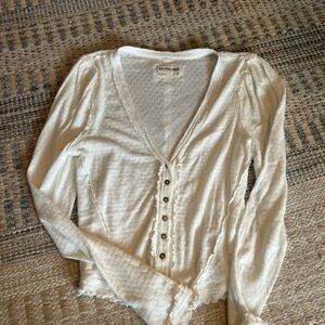 We The Free White Button-Down Top